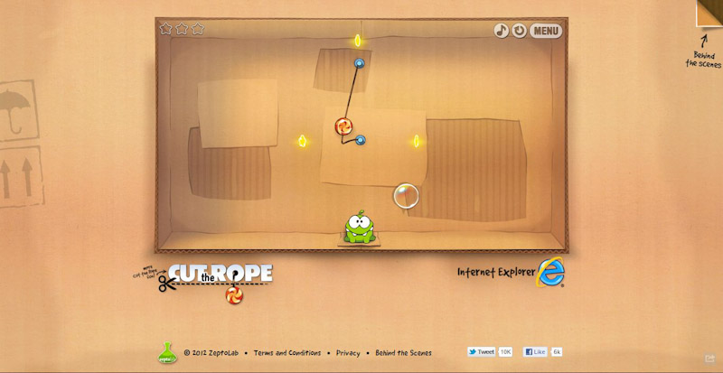 Cut The Rope - HTML5 Game im Browser