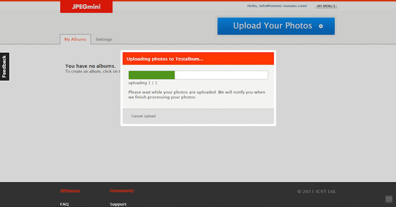 JPEGmini - Image Upload