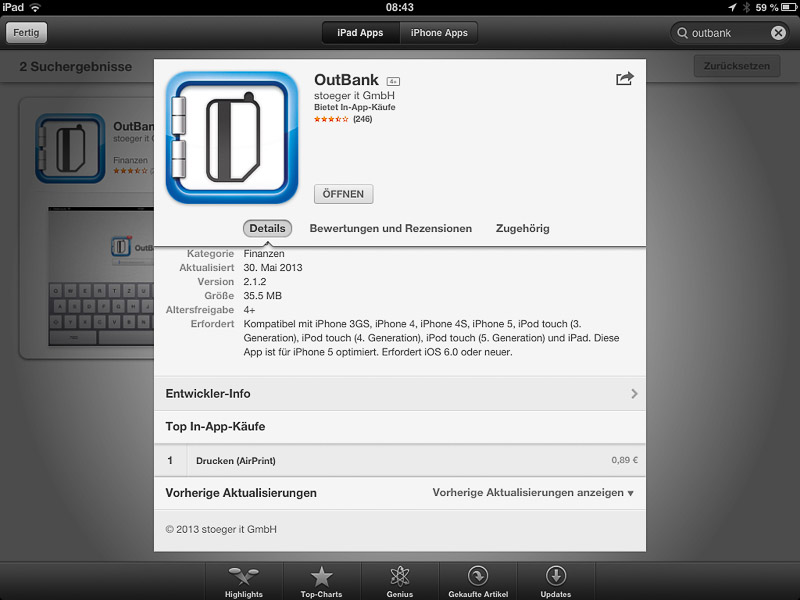 Appstore Airprint In-App-Kauf Appstore Airprint In-App-Kauf