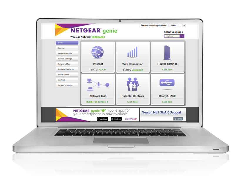 Netgear Genie mit Airprint Netgear Genie mit Airprint