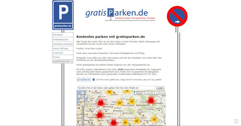 Gratis Parken – Verzeichnis für kostenloses Parken