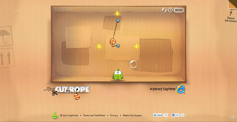 Cut the Rope – Seile mit Geschick durchtrennen