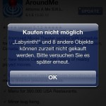 iOS Fehler - Kaufen nicht möglich