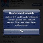 iOS Fehler - Kaufen nicht möglich