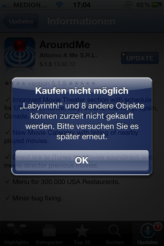 iOS von „Kaufen nicht möglich“ befreien