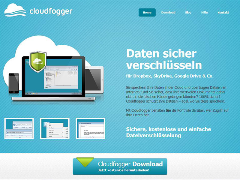 Cloudfogger – kostenlose Verschlüsselung für die Cloud