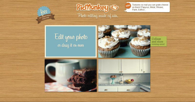 PicMonkey Startseite