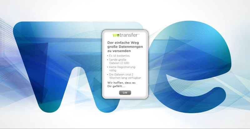 Wetransfer - Dateien mit bis zu 2 GB versenden