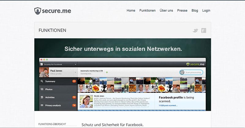 Secure.me – macht dein Facebook sicher