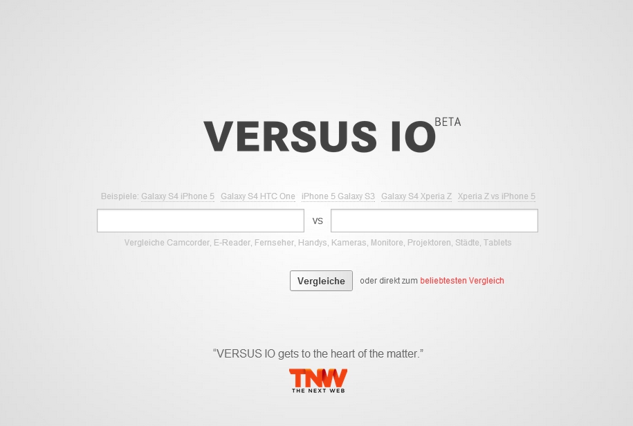 Versus IO – erstklassiger Produktvergleich